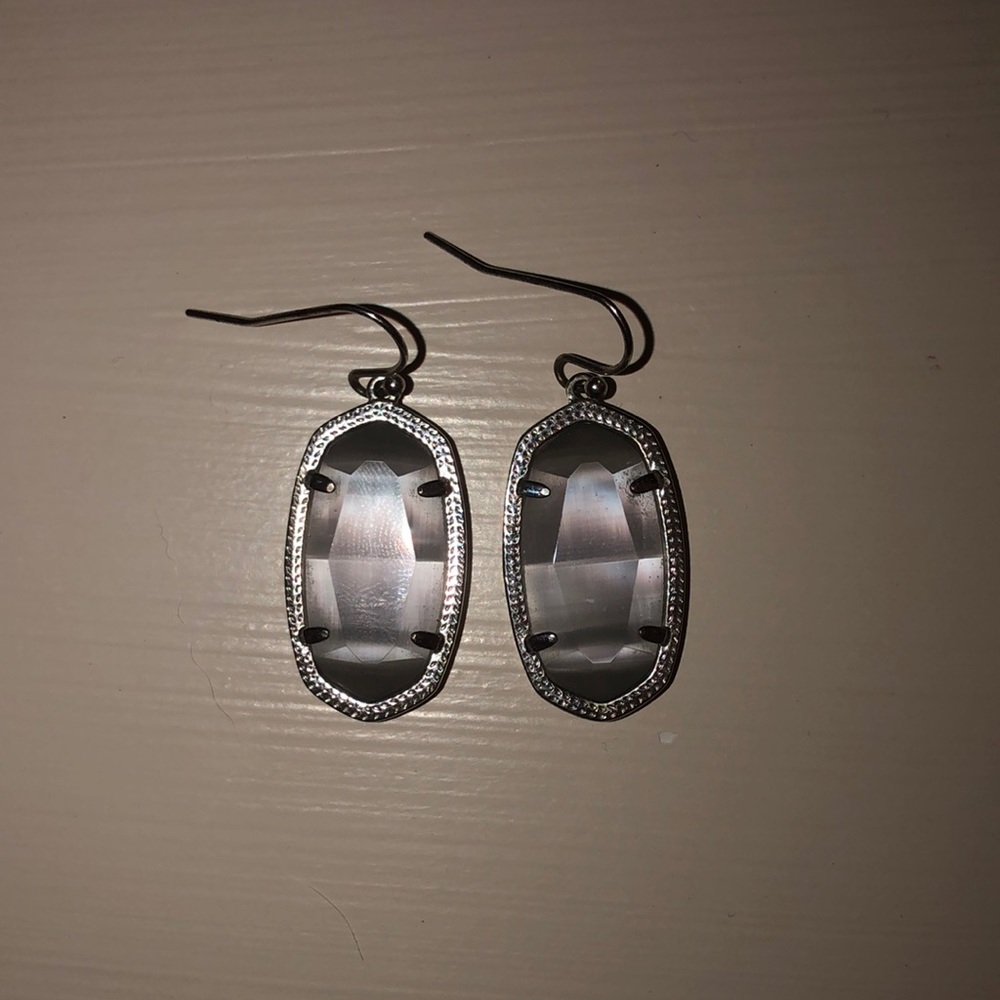 Silver and grey Elle Kendra Scott earrings
